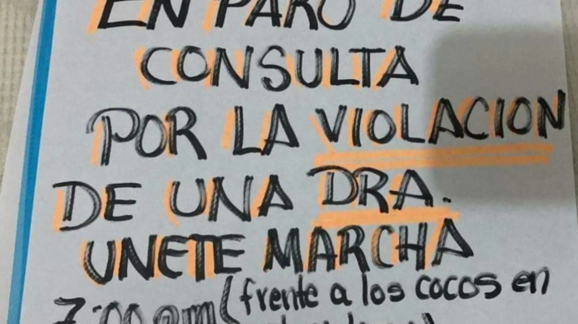 Protesta violacion doctora